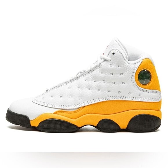 * The Air Jordan 13 GS Del Sol in White and Yellow Size 4.5Y - Picture 2 of 9